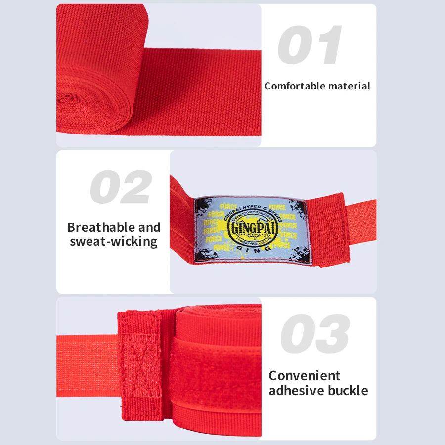 1 Pair 1.5/3/5M Cotton Boxing Bandage Sports Strap Sanda Kick Boxing MMA Hand Gloves Wraps Belt Boxing Sports Wraps Bandage view 6