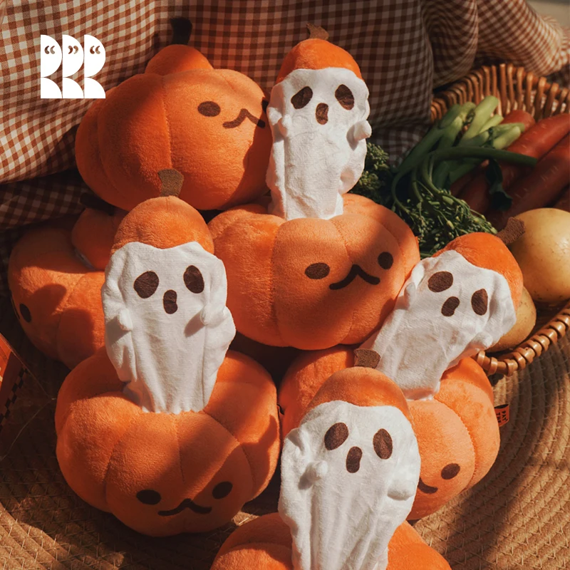 

High Quality Orange Halloween Pumpkin Plush Doll Cute Pumpkin Plush Pillow Cushion Holiday Decoration Gift For Boys And Girls