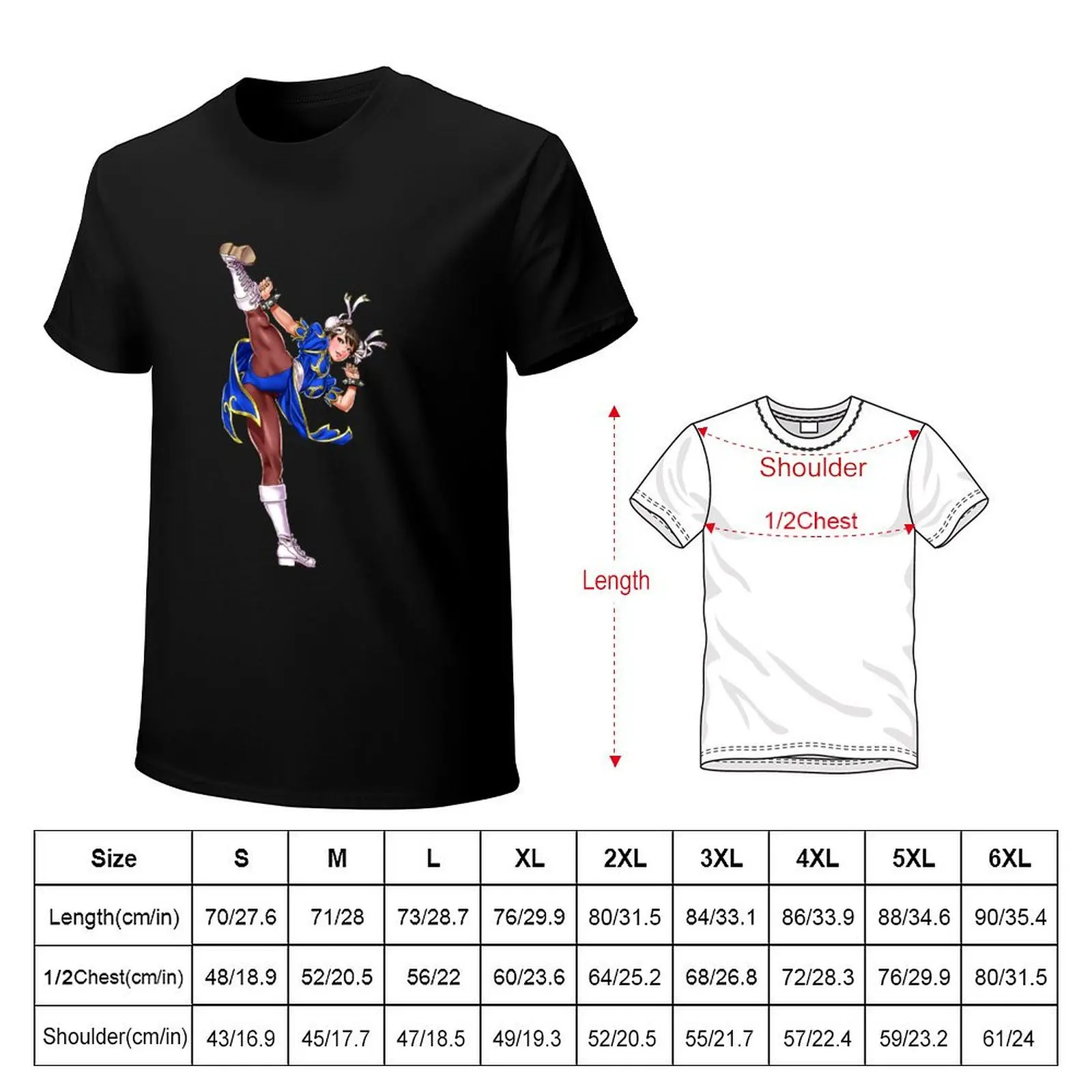 Chun Li Kick T-Shirt Festival Casual Short Sleeve