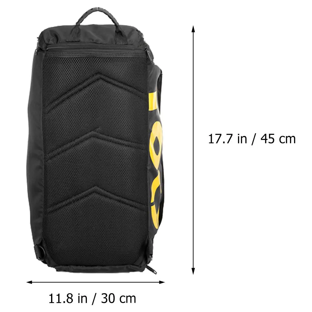 1Pcs Sports Gym Bag Black with Multifunctional Waterproof Travel Duffel Shoulder Bag Casual Training Yoga Package
