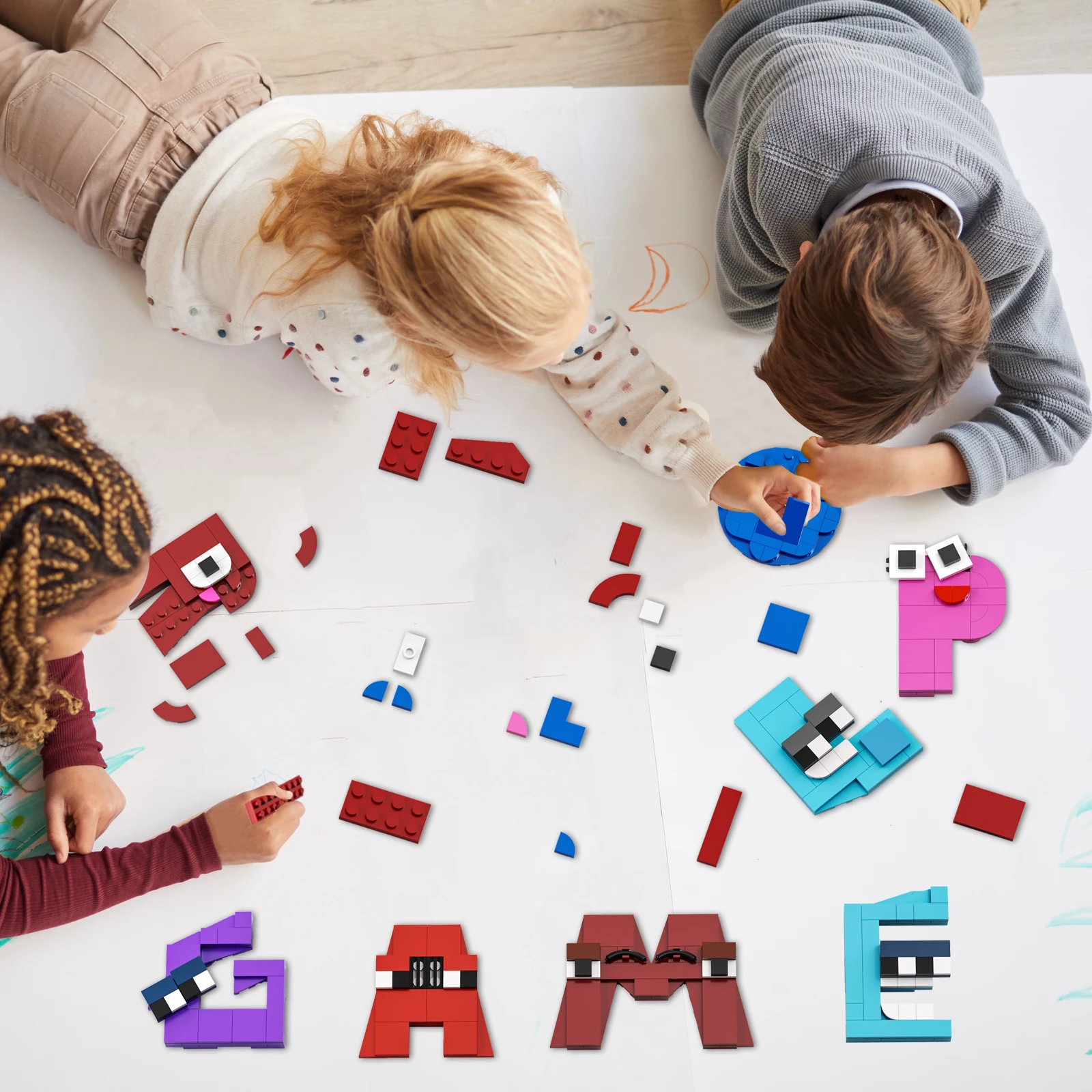 Gobricks MOC Letters Lore A-Z 26 English Alphabet Building Blocks Set Legend Letters Education Style Bricks Toys Children Gifts
