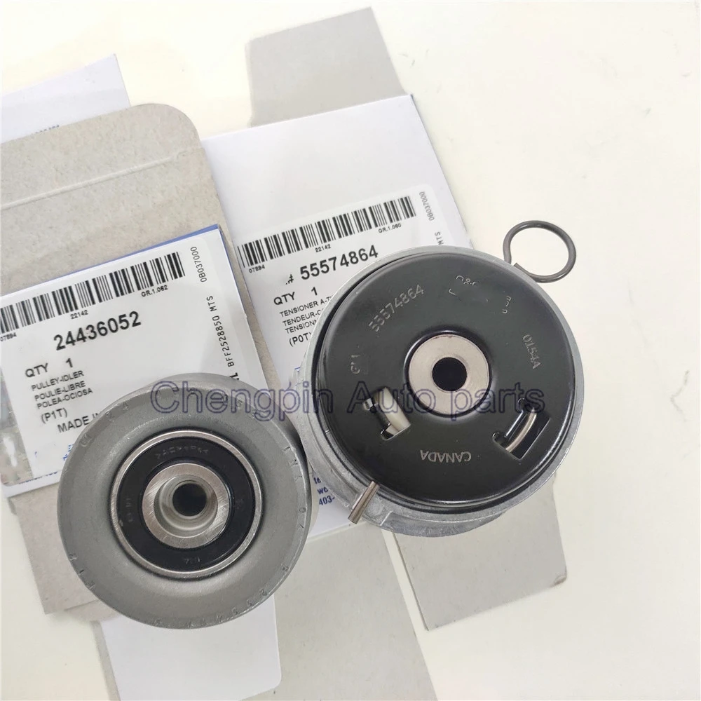 One set Timing Belt Kit Tensioner OEM# 55574864  24436052 Pulley Idler For Chevrolet Cruze Sonic Epica Buick Regal