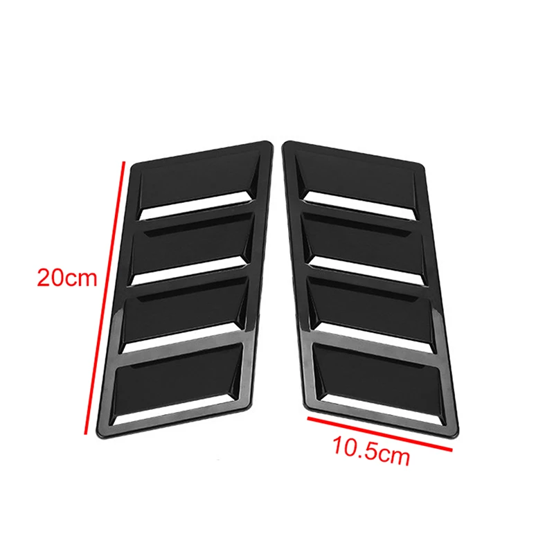 2 Pcs Car Black Air proof Scoop cofano cofano Vent Panel Trim Cover universale per la maggior parte delle auto ABS sinistra destra accessori esterni