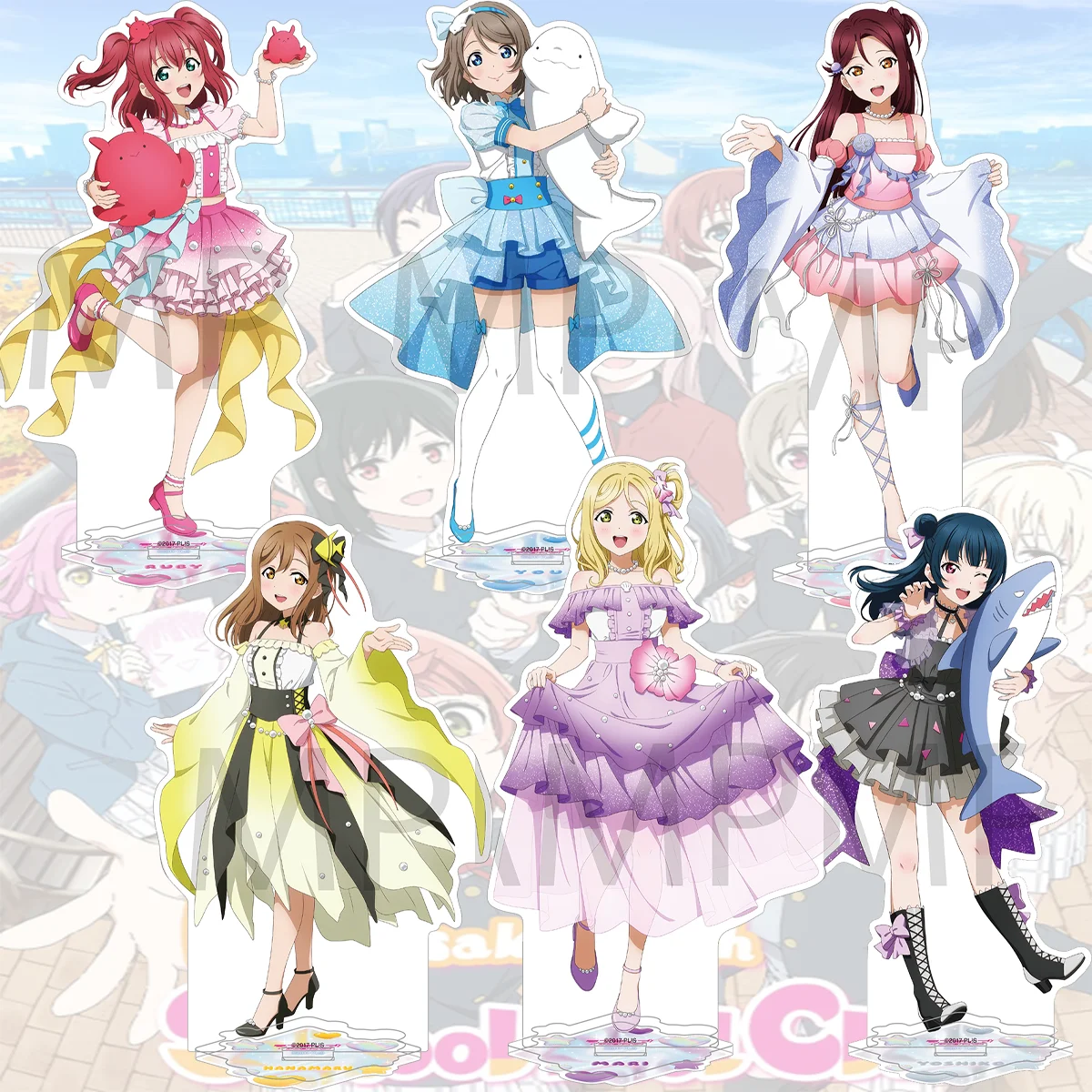 Anime Love Live! ¡Sol! Nuevo soporte acrílico de 15 cm, Kanan Matsuura, regalo de Pascua para amigos y llavero decorativo para escritorio