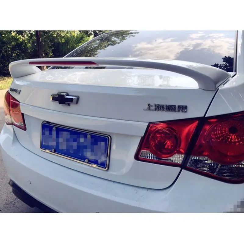 For Cruze Spoiler ABS Material Car Rear Wing Primer Color Rear Spoiler Press the tail For Chevrolet Cruze Spoiler B 2009-2014