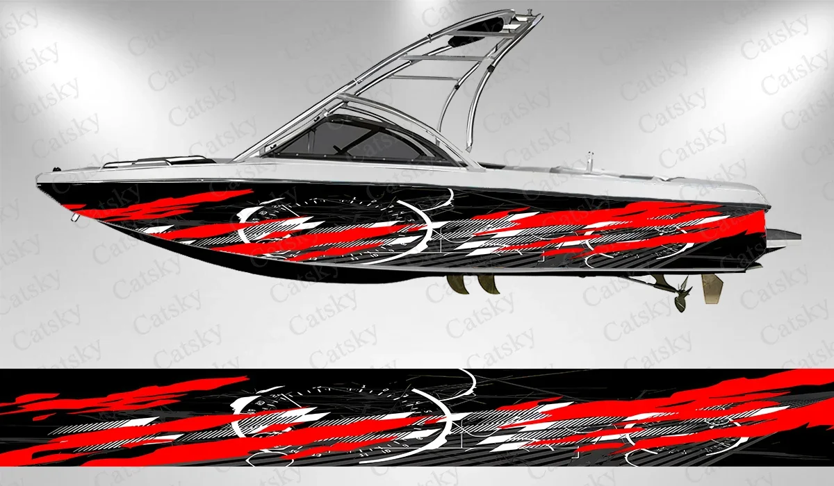 

Striped geometric vector abstract Boat Stickers Vinyl Boat Wrap for Pontoonman Console Deck Boat Fishing Platform Decal Sticker