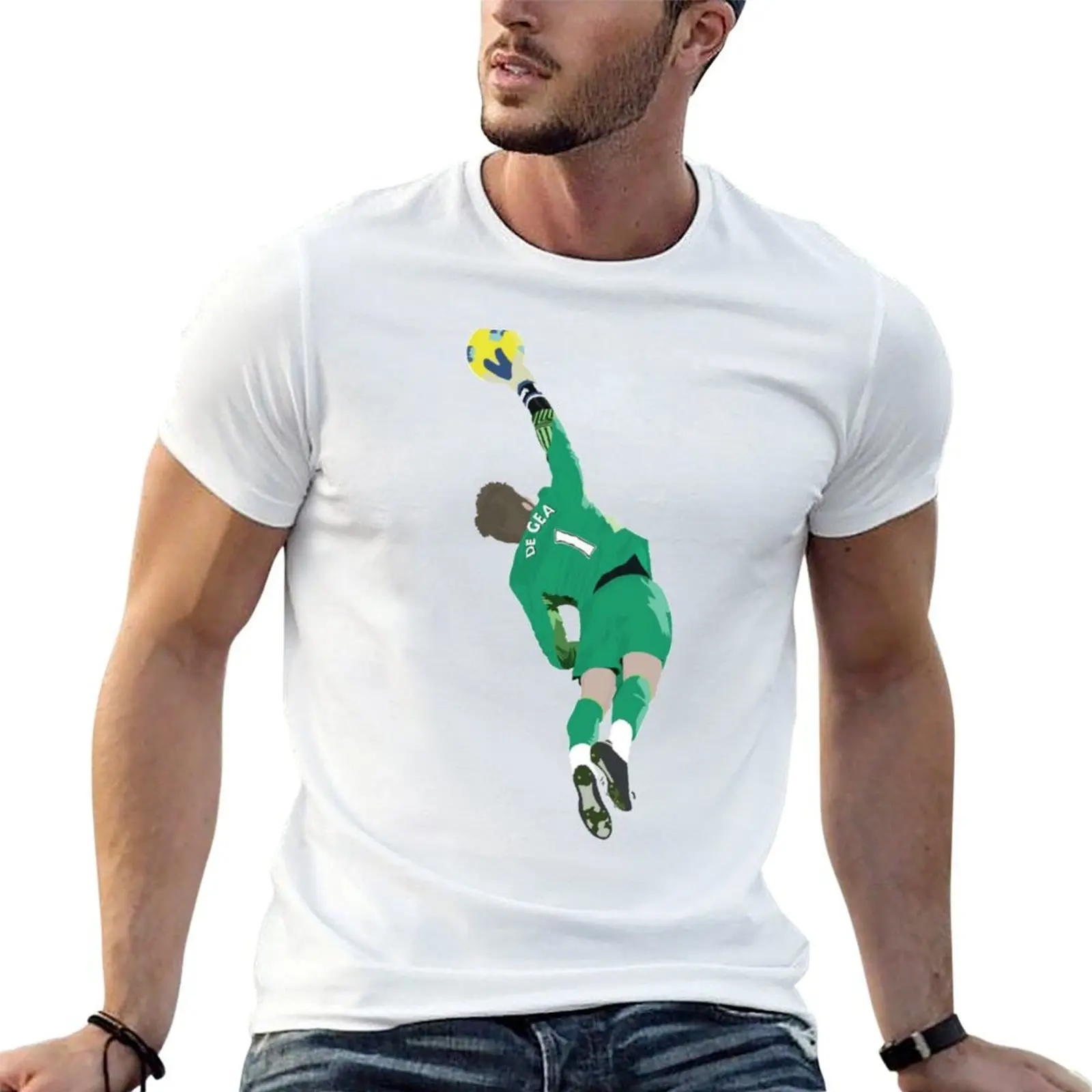 

Illustration De Gea Art T-Shirt t shirts for man pack cotton funny t shirts dark humor mens graphic t shirts T-shirt