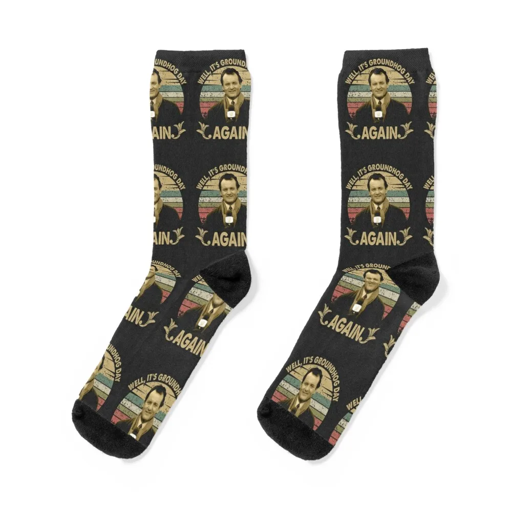 

It's Groundhog Day Again Vintage Socks luxury aesthetic Children's Heating sock Socks Men's Women's