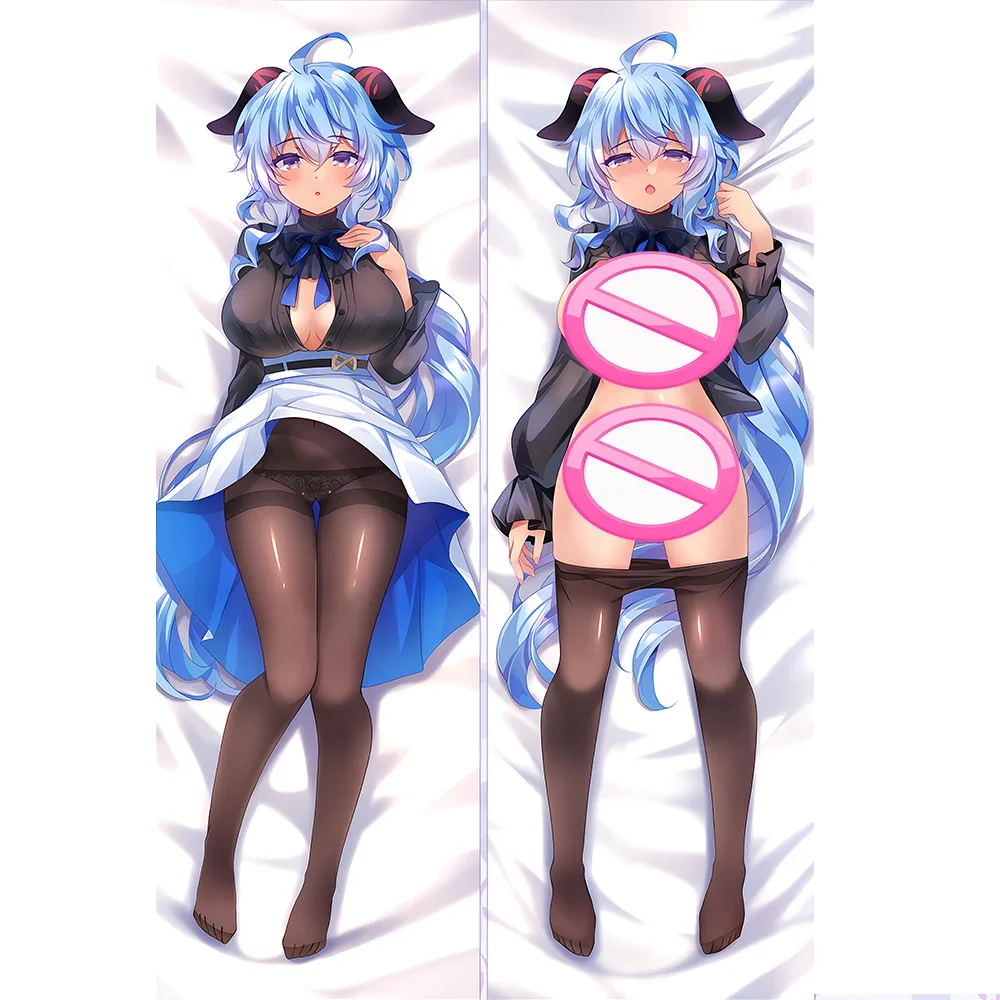 

Japanese Anime Dakimakura Genshin Impact Ganyu Full Body Pillowcase Pillow Case Long Cushion Cover Gift