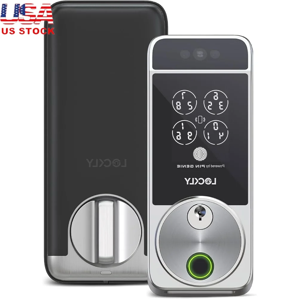 

Smart Lock Facial Recognition Fingerprint Keyless Entry Wi-Fi Deadbolt Home Automation Apple Home Easy Installation