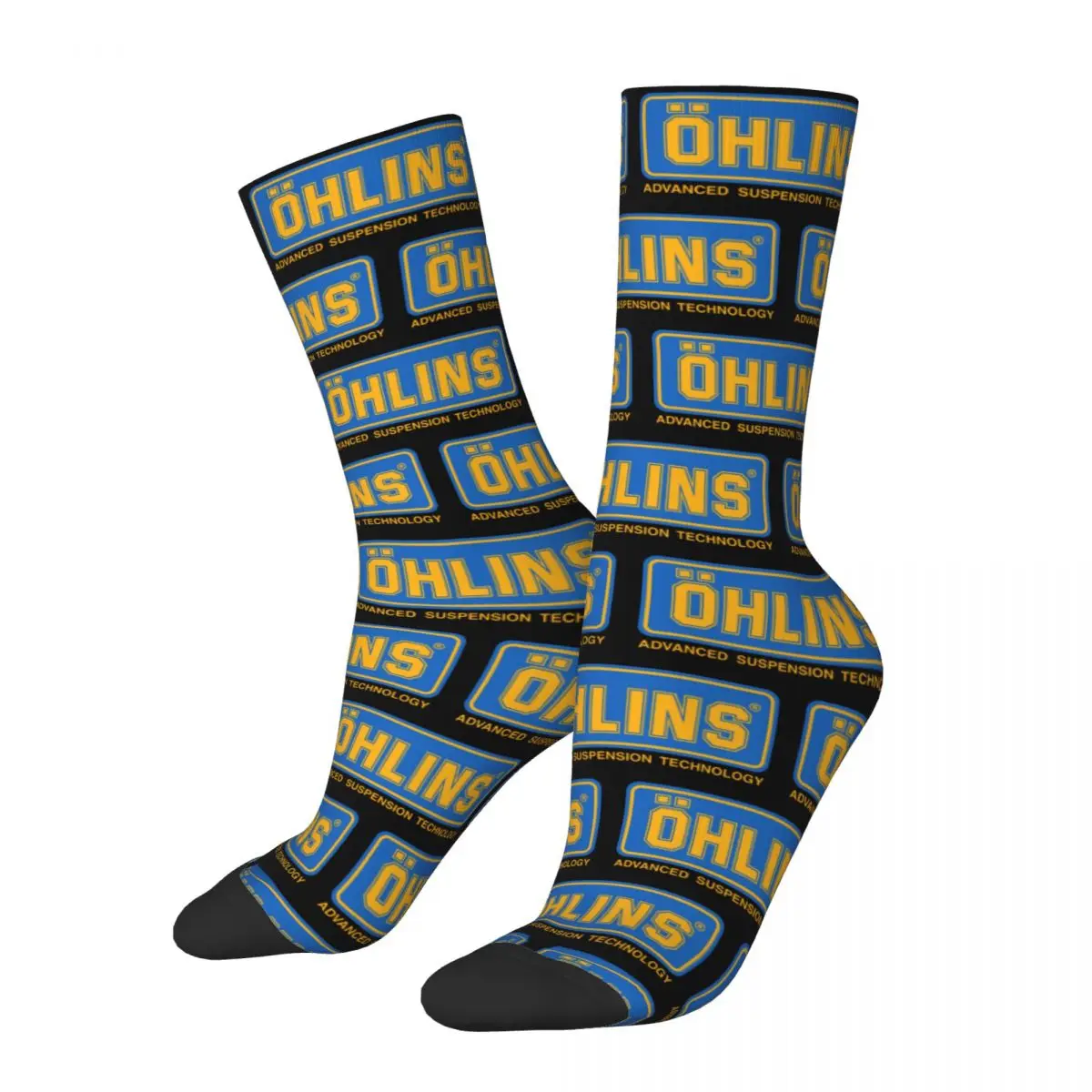 Ohlins Shock Suspension Car Motorcycle Sport Racing Outfits Men Women Socks Flexible High Quality Middle Length Stockings Soft