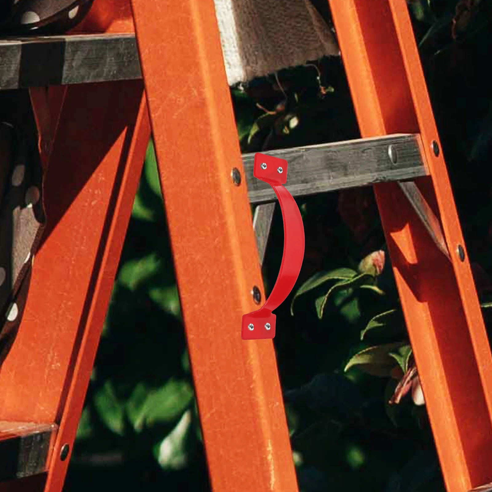 

2pcs Stainless Steel Slip Resistant Pull Handle for Roof Step Ladders Accessories Replacement Red Telescopic Ladder Handles