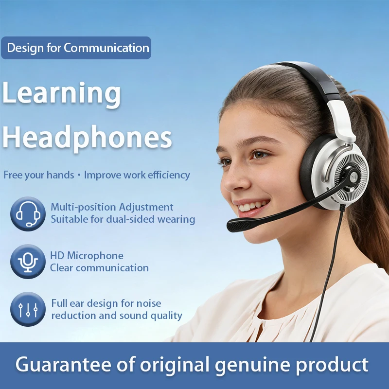 EN98 head mounted with microphone and noise reduction function, Type-C connector, conference online teaching customer service