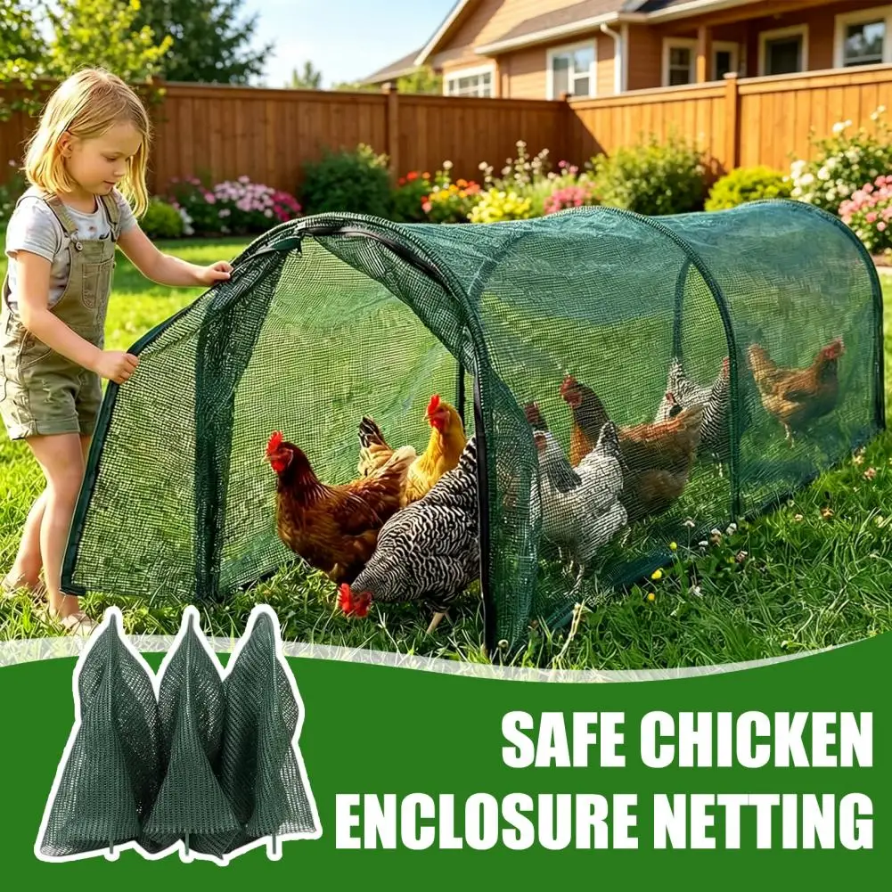 Collapsibles Mesh Tunnel - UV Protection, Bird &  Barrier for Backyard Farms & Greenhouses, Tunnel for Chicken Ducks Geese