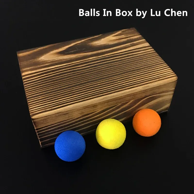 Boules dans la boîte (Deluxe) par Lu Chen – Tours de magie de scène, Magia, Illusions de close-up, Gimmick, 3 boules disparaissent et apparaissent dans une boîte vide