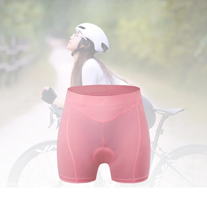 Women's Bicycle Tight Riding Underwear Elastic Breathable Shock-proof 3D Silicone Seat Cushion Underwear Riding