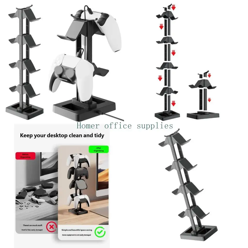 

K43B Multiple Functional Game Controller Holder With Card Storage for Game P5