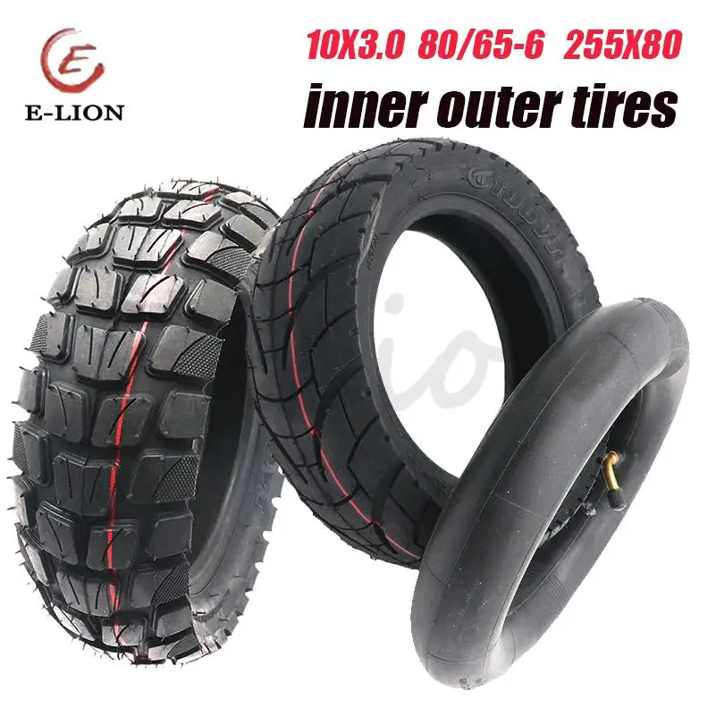 

Шина 255x80 (внутренняя и внешняя) для электросамокатов Zero 10x, Dualtron, Kugoo M4. Обновленная внедорожная шина 10 дюймов 10x3.0 80/65-6.