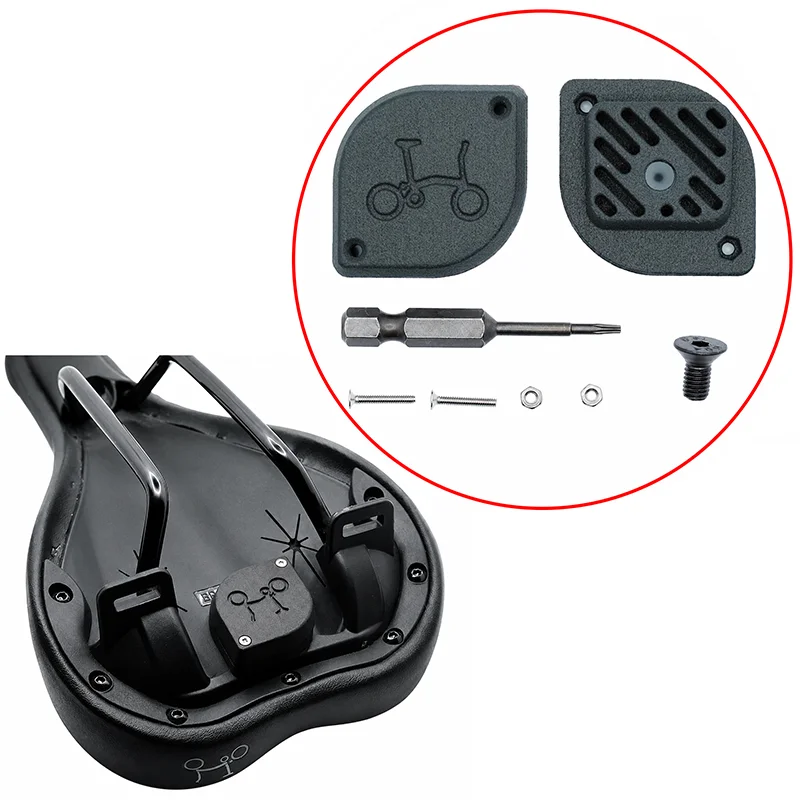 1Set For Brompton Folding Bike AirTag Hidden Mount Holder Protective Case Under Saddle Anti-Theft Locator Protection Shell