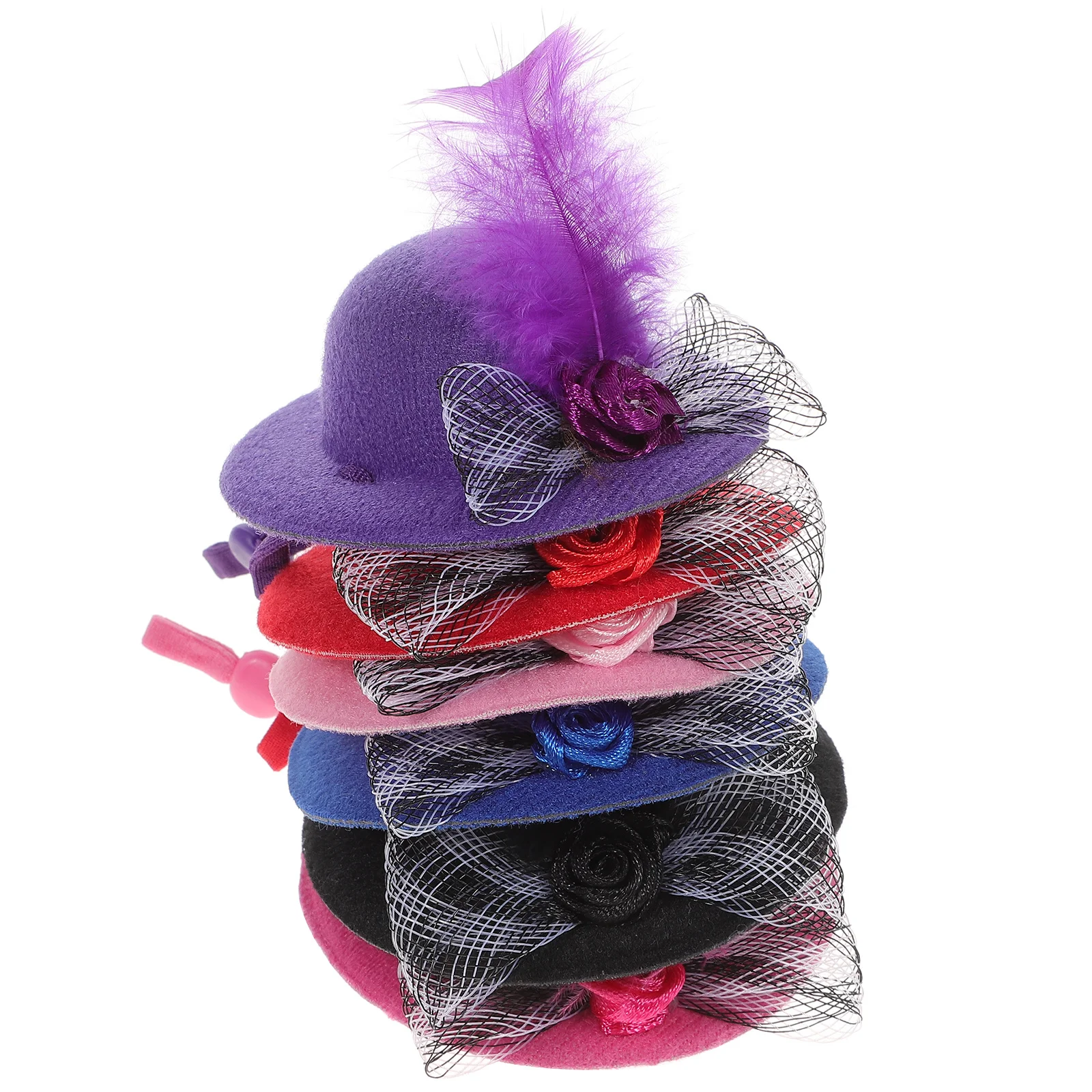 6Pcs Tiny Top Hats for Crafts Adorable Miniature Hats Perfect for Home Decor and School Classroom Projects Mini Top Hat