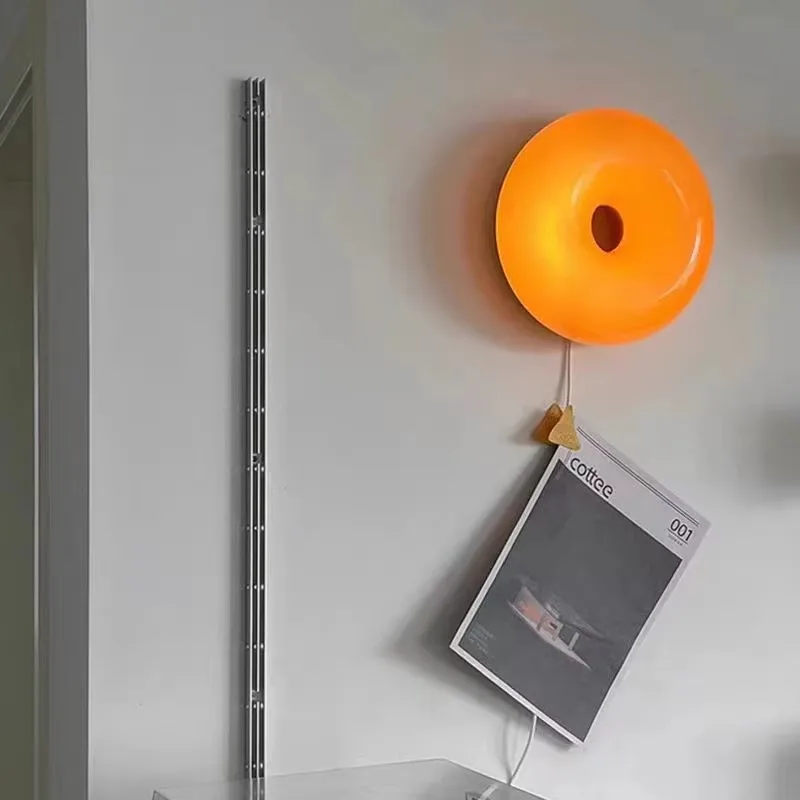 Orange Donut Wall Lamp Bauhaus Touch Table Lamp Living Room TV Background Light Bedroom Bedside Corridor Aisle Decorative Light