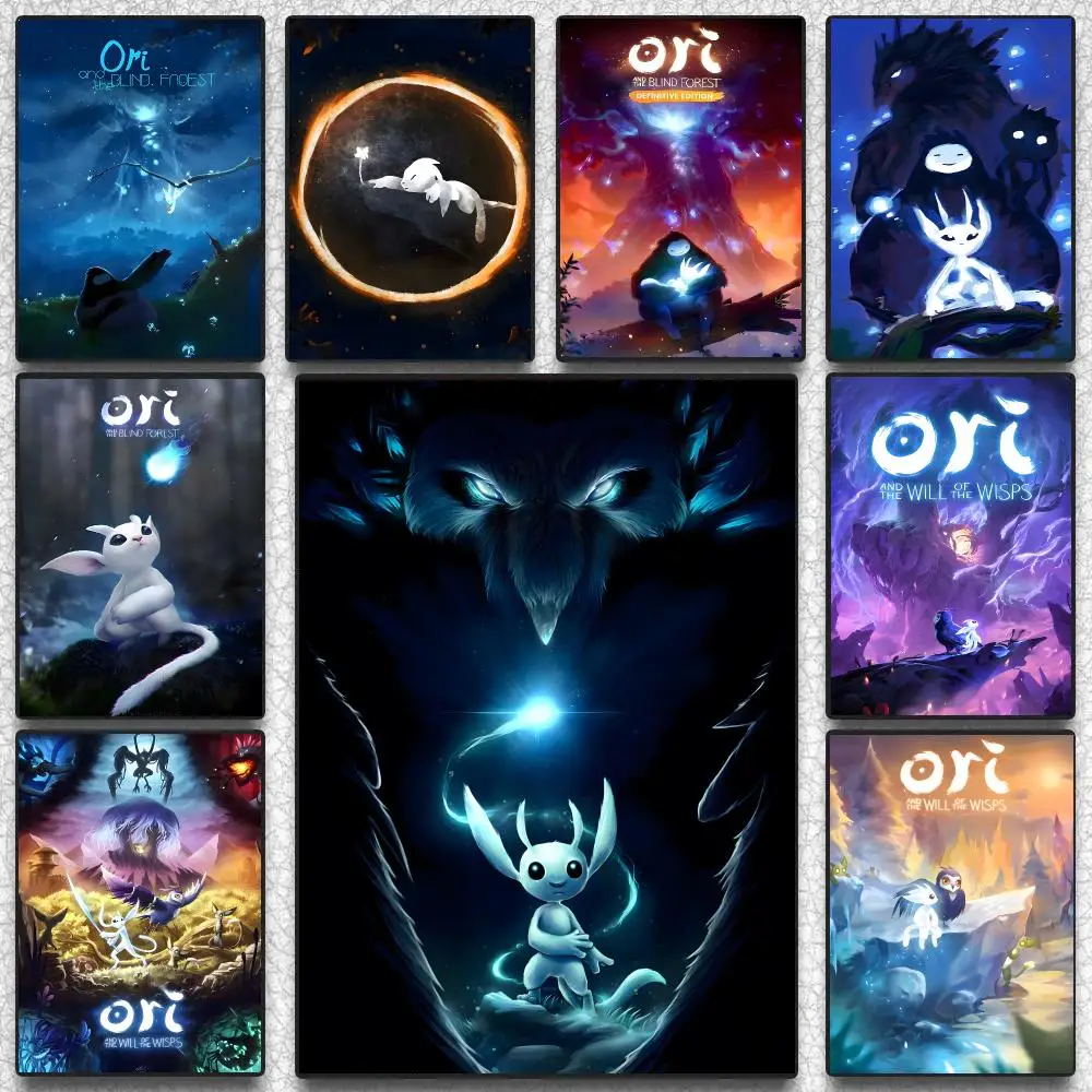 Game O-Ori and the Blind Forest Poster Self-adhesive Advanced Aesthetic Printing Paper Wall Art for Living Room Home Decor
