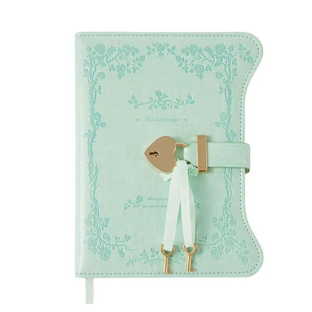 Business Gift with Love Lock Keys Diary Notebook 360 Pages B6 Size Notepad PU Leather Cute Notebook