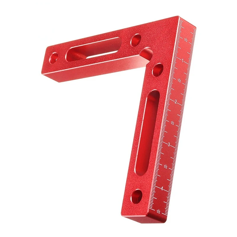 2pc 90 Degree Positioning Square Right Angle Clamp Aluminum L Block W/ Scale Woodworking Clamp Tool for Picture Frame Box Drawer