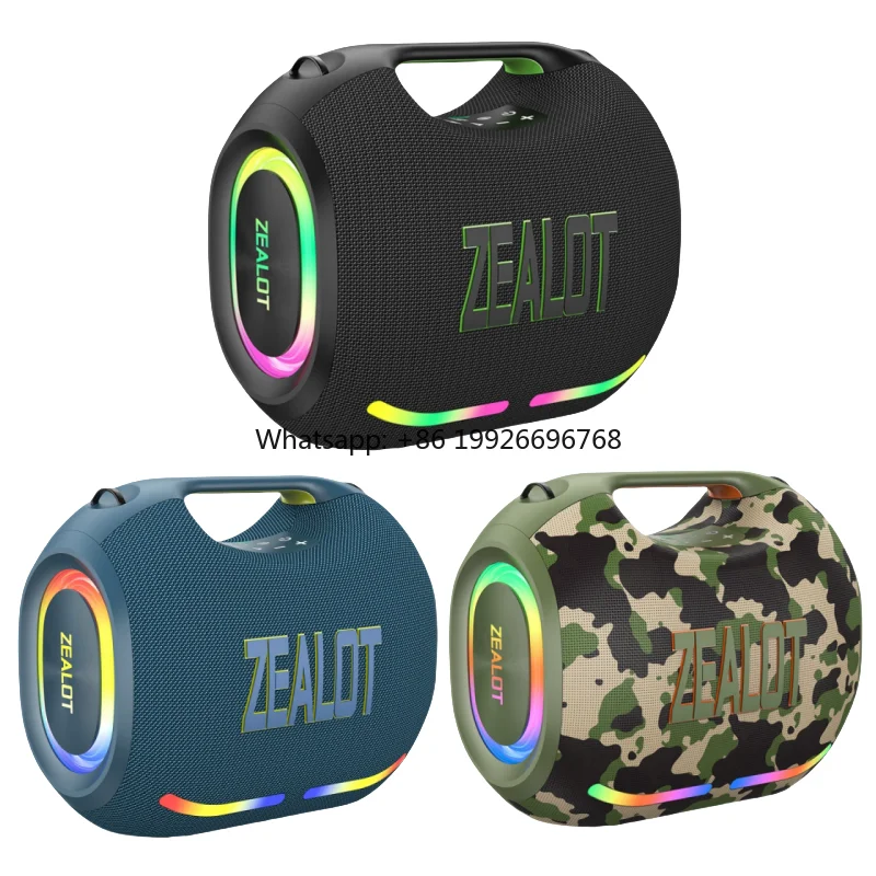 

Zealot Ze01 Professional Cooler Speaker 120W Portable Deep Bass Ipx6 Waterproof Tws Function Speakers For Camping Party Beach ma