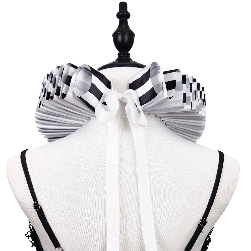 

Detachable Circus Clowns Ruff Collar Victorian Costume Retro Neck Ruffled Collar Vintage Cosplay Renaissance False Collar