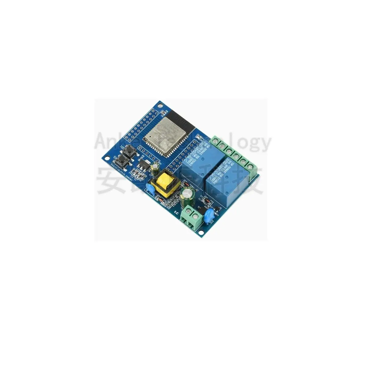 

ESP32 WIFI Bluetooth BLE Dual-channel Relay Module AC 220V, supporting ESP32 secondary development board