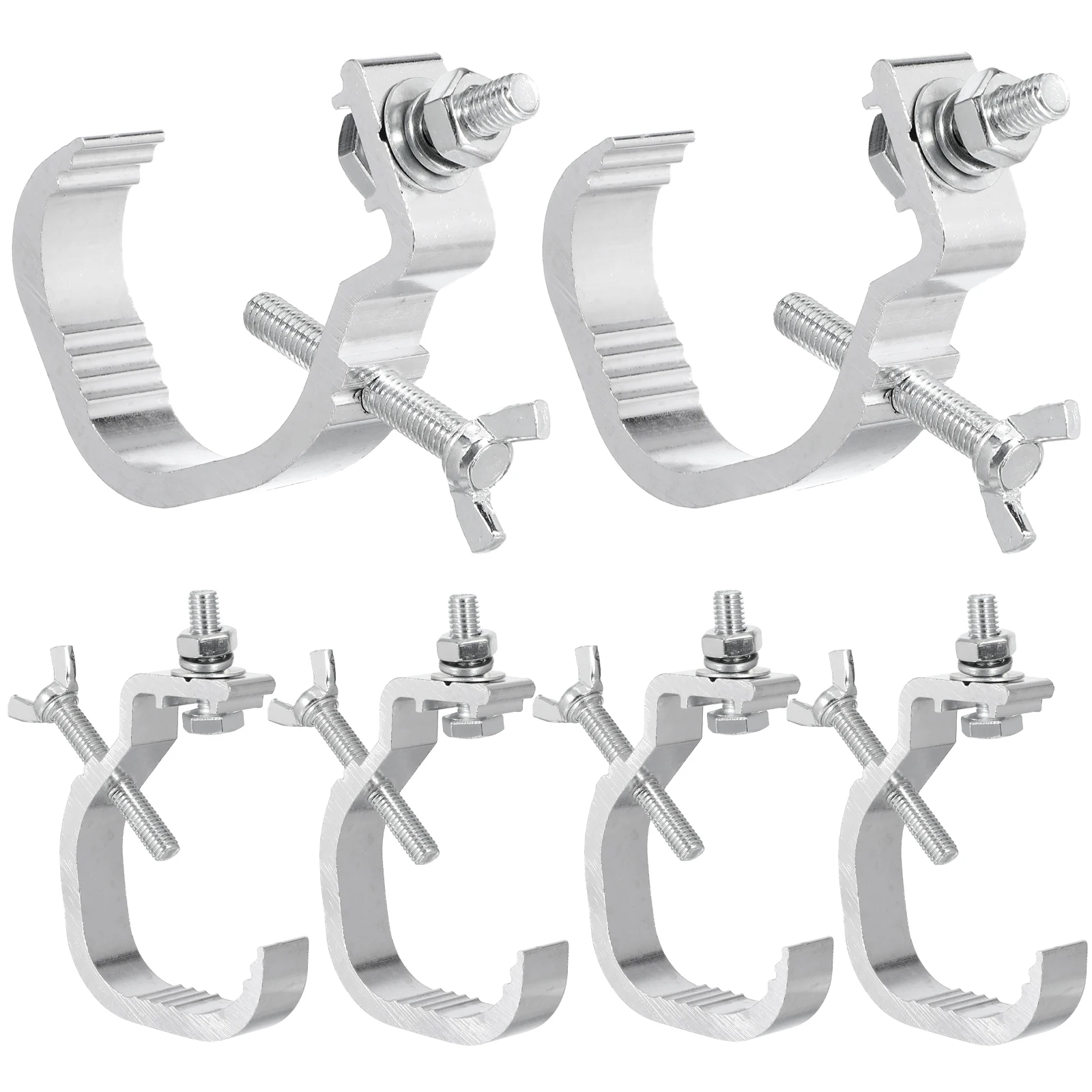 6 Buah Klem Lampu Panggung Perak Lampu Sorot Kait Truss 20Mm Perlengkapan Bahan Aluminium Lampu Punggungan Anti Selip