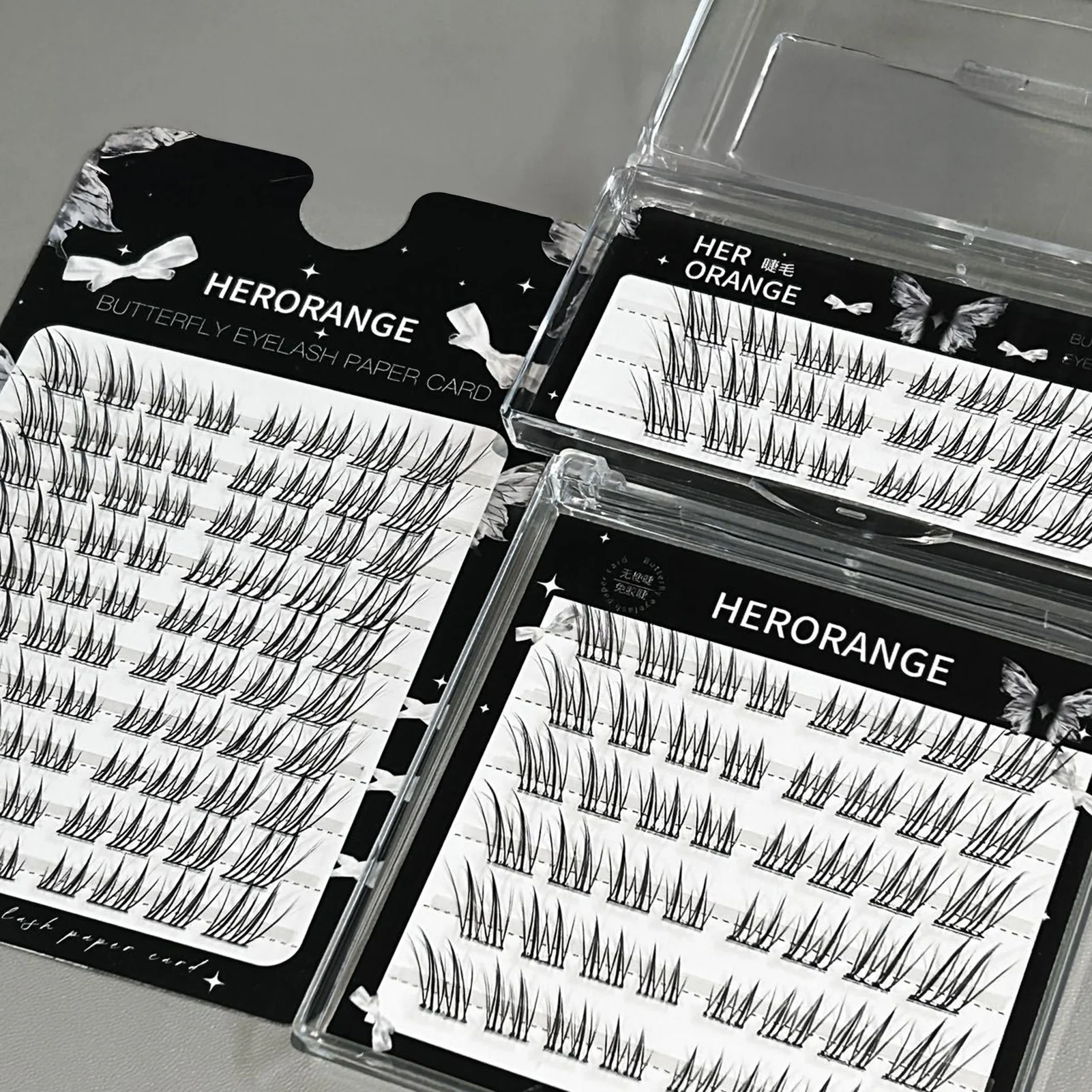 Woman Wispy Fox-style False Eyelashes 7-12mm Mixed Lengths Natural Volume Fake Eyelash Extension Clusters For Daily Eye Makeup