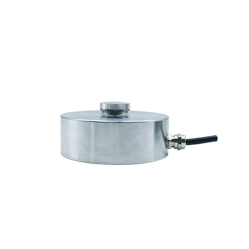 Stainless Steel Mini Compression Load Cell Sensor 500kN 100kN FA10 Series Fixed Mounting Sensitivity 1.510%mV/V