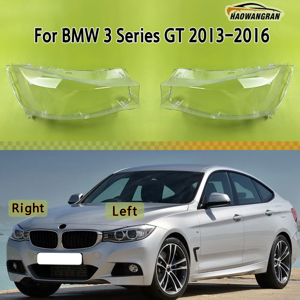 

Front Headlight Cover For BMW 3 Series GT F34 2013 2014 2015 2016 Transparent Lampshade Plexiglass Replace Original Lens