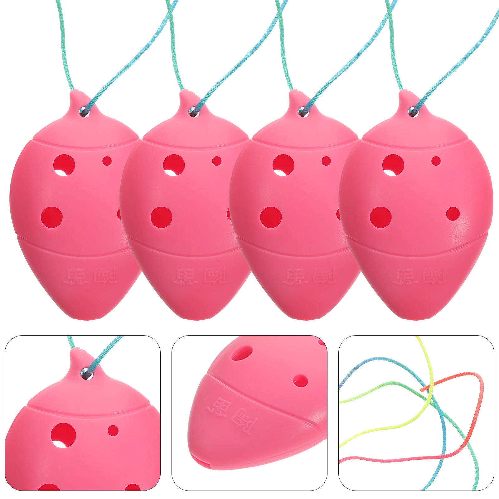 

4pcs Kids Ocarina Mini Plastic 6-Hole Beginner Practice Ocarina Lightweight Musical Instrument Easy Learning Gift For Children