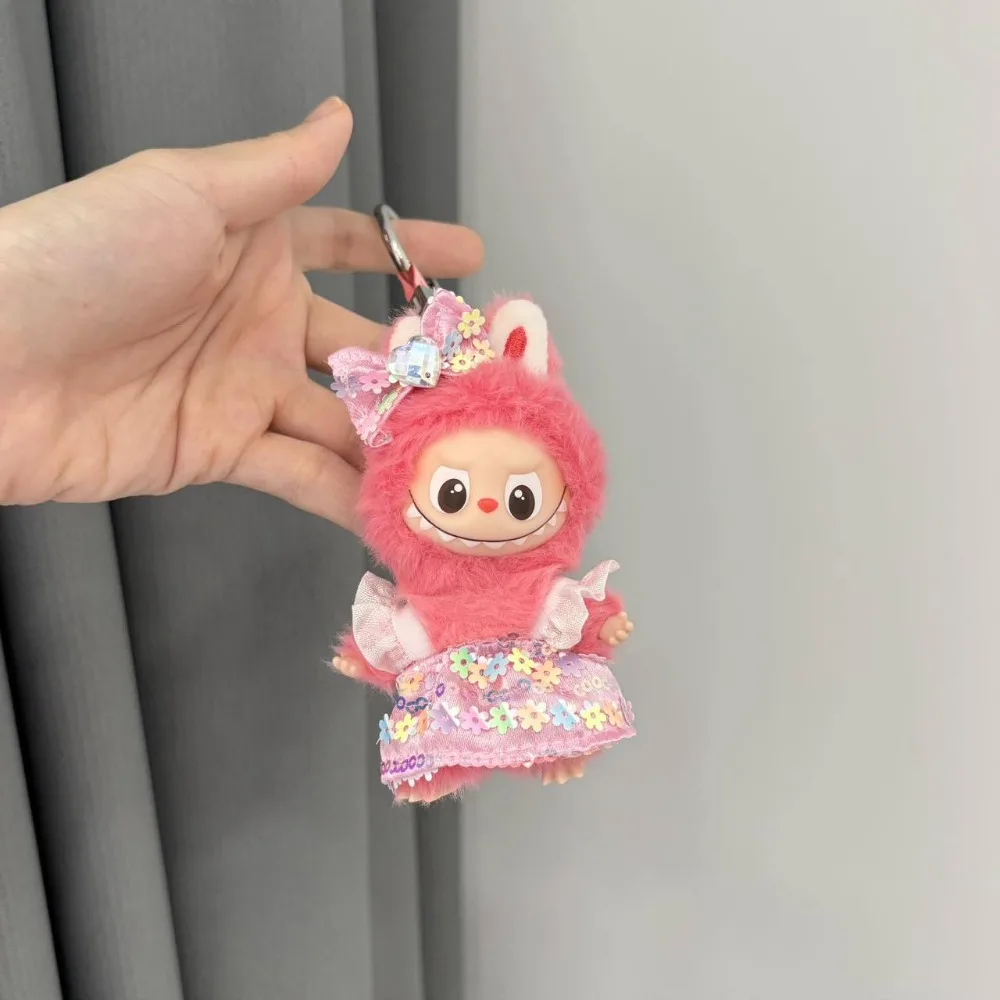 

For Labubu 4.0 Pin for Love Doll floral skirt For Labubu V4 Clothing Accessories