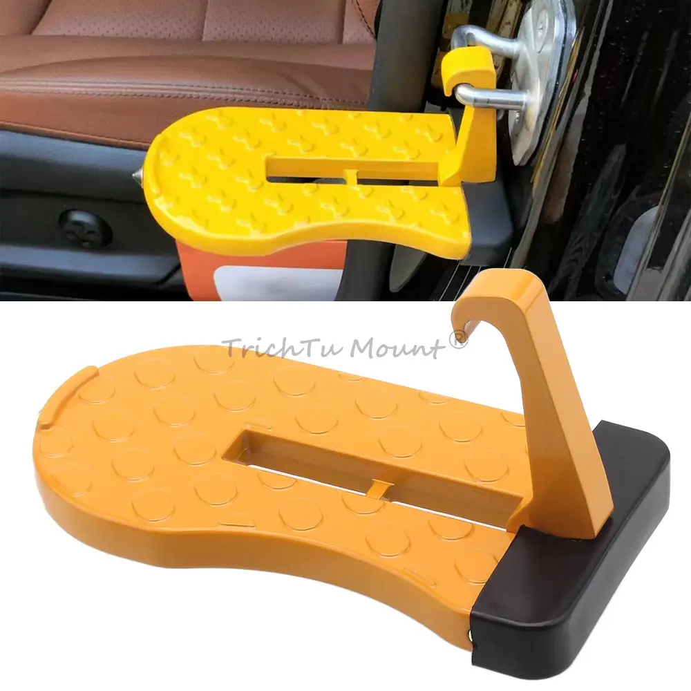 Universal Car Accessroies Orange Car Roof Top Door Step Aluminum Alloy Thickened Vehicle DoorStep Pedal For Roof Rack Truck Door