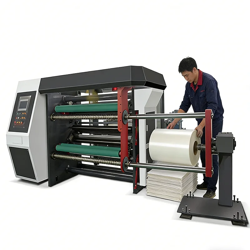 Paper Slitting Machine Industrial Precision Cutter for All Paper Types Tissue Newspaper Cardboard Roll Slitting Equipment view 2