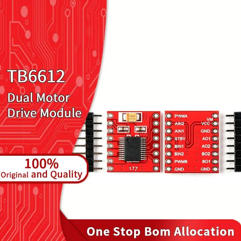 TB6612 Dual H-Bridge DC Motor Driver Module Low On Resistance For Control Circuits IC TB6612FNG Integrated Circuit Accessories