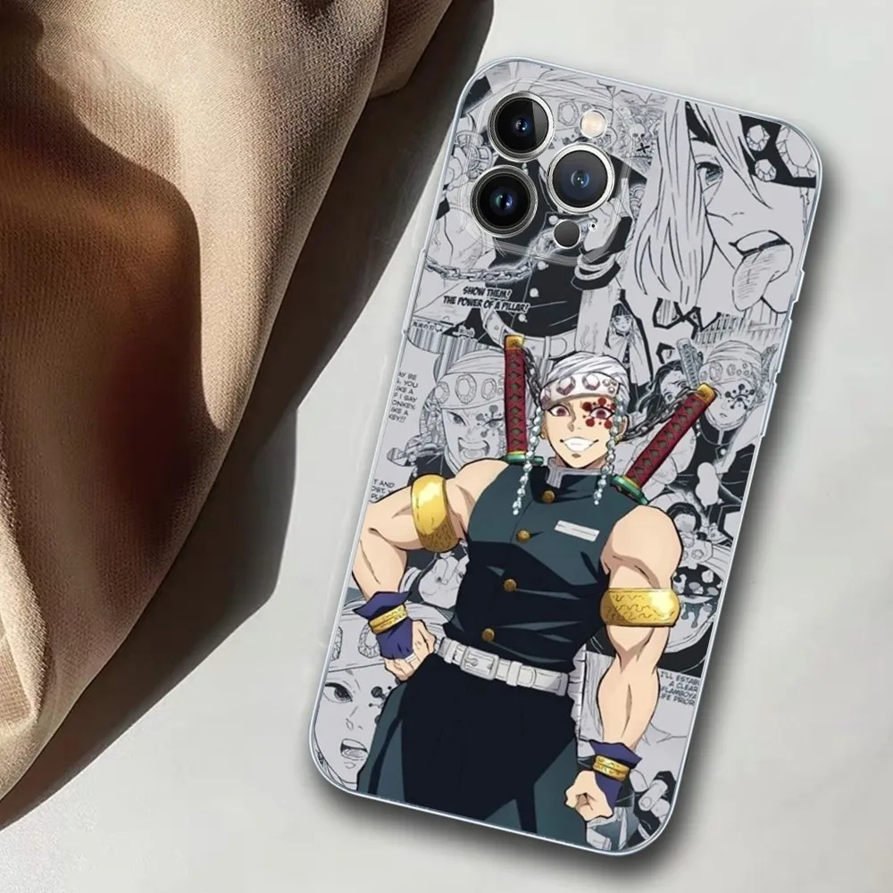 Demon Slayer Uzui Tengen Phone Case For iPhone 14 11 12 13 Mini Pro XS Max Cover 6 7 8 Plus X XR SE 2020 Funda Shell