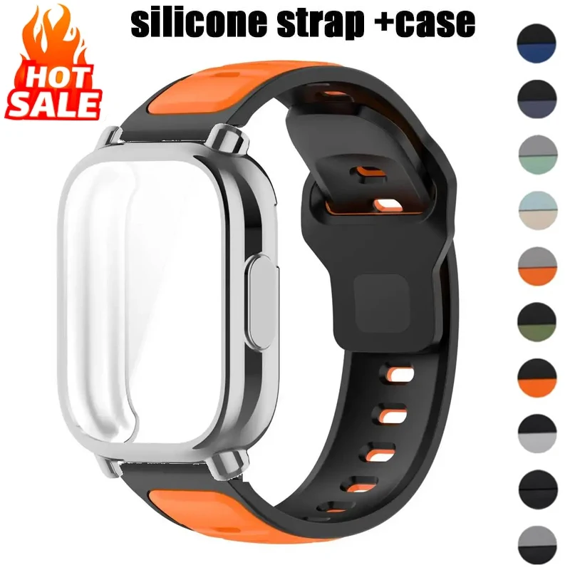 Neues Gehäuse+Armband Silikonarmband+TPU-Displayschutzfolie für Redmi Watch 5 Active/5 Lite Vollständige Displayschutz-TPU-Hülle und atmungsaktiv