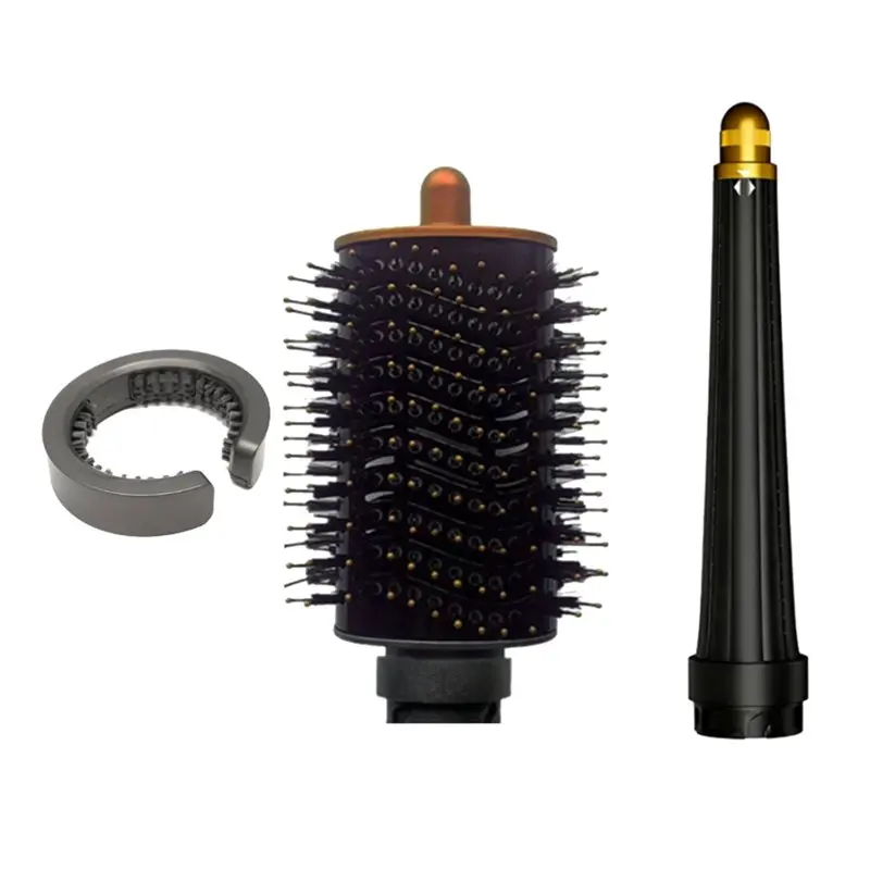 

【PLAISIR】Curling Iron Smoothing Brush Set Conical Barrels& For Shark Flexstyle Long Curling Iron Textured Wave Smooth Hair Style