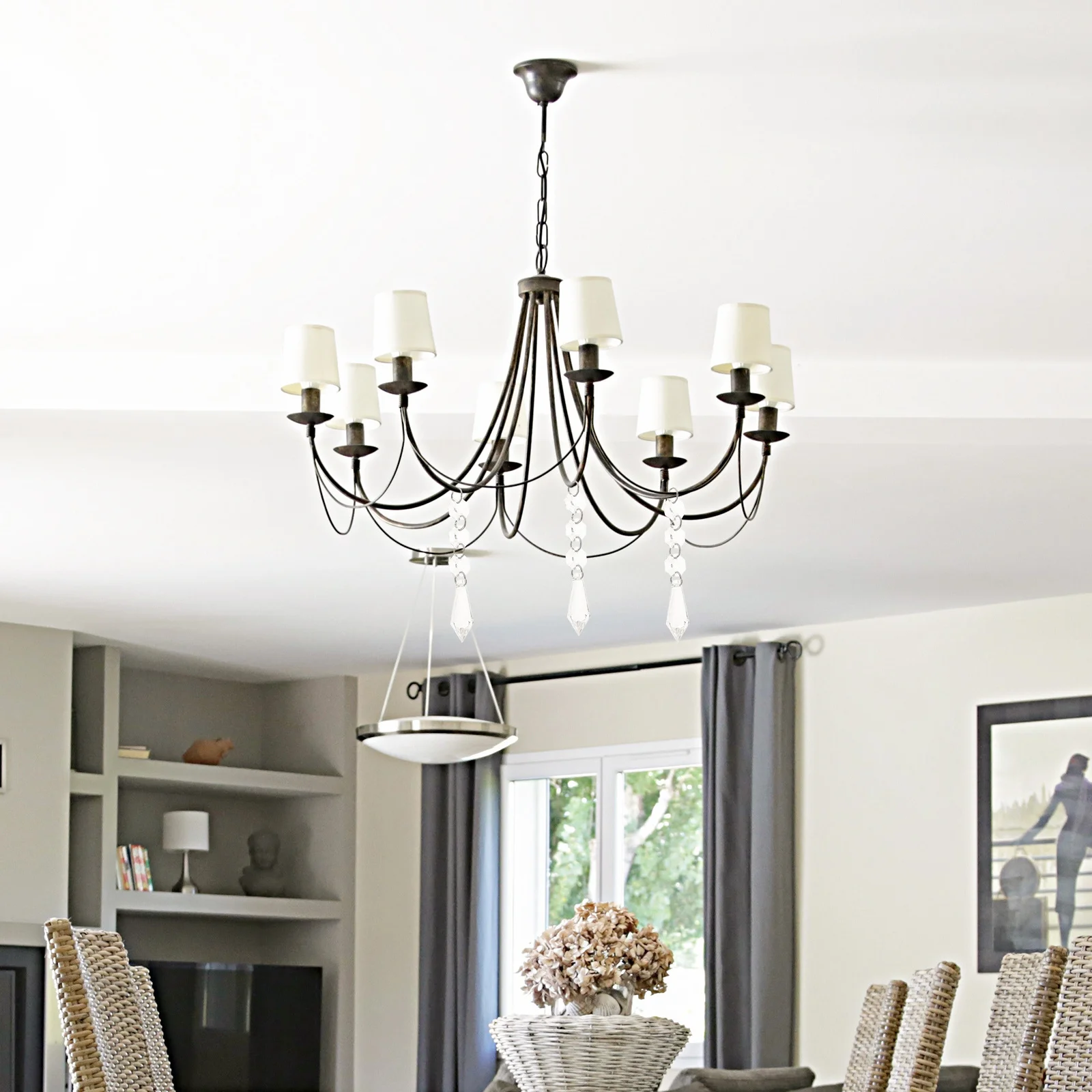 

10Pcs Chandelier Crystal Pendants Eyecatching Hanging Decor for Lamps Romantic Gifts Home Weddings Parties Crystal Hanging Decor