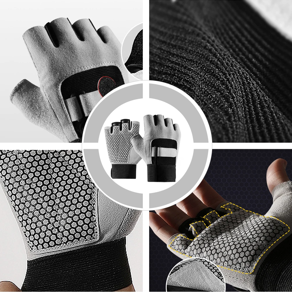 

Gloves Sports Anti-slip Training Riding Exercise for Men Bike Cycling Grey Breathable Gear and Women