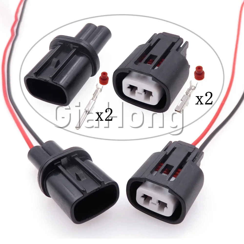 

1 Set 2 Ways Auto AC Assembly Parts 6189-0706 ABS Sensor Plug Brake Induction Waterproof Socket For Toyota Car Sealed Connector