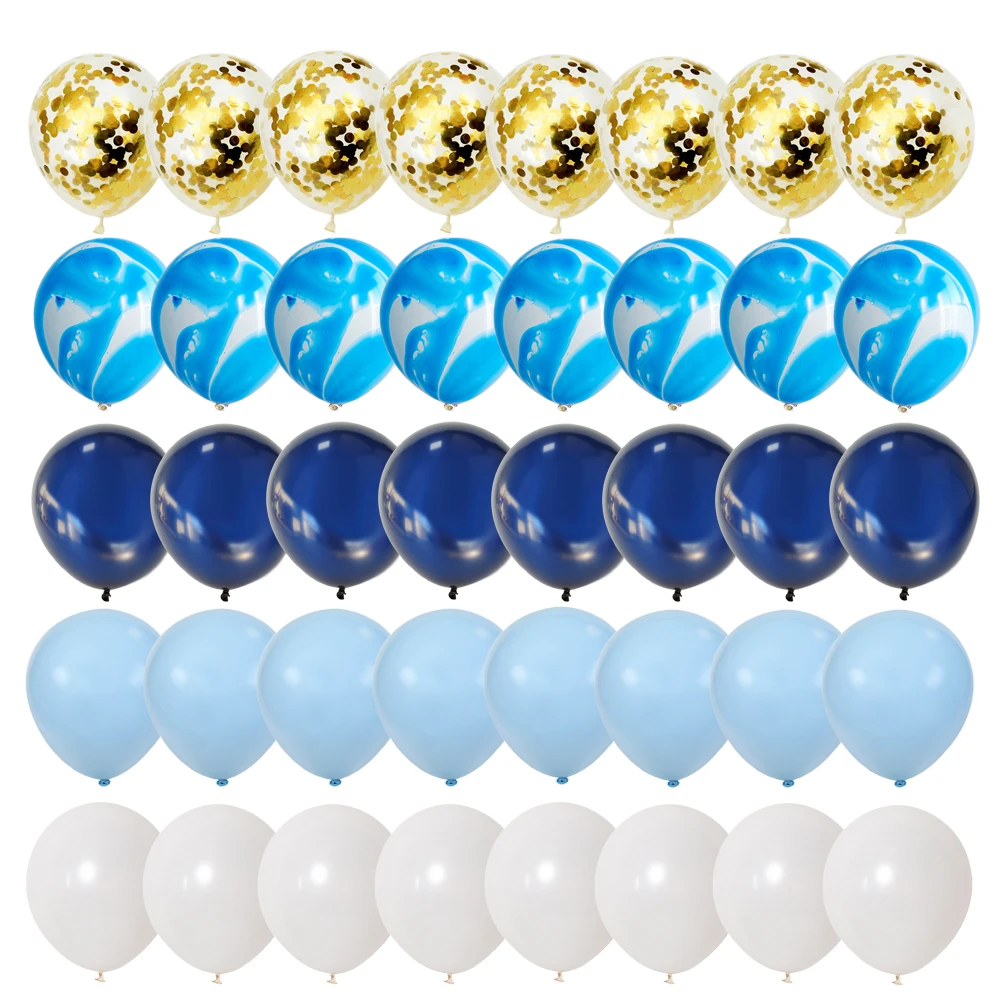 40 stücke 10 Zoll Schwarz gold Latex Ballon Konfetti Marmor Makronen Ballon Hochzeit Geburtstags feier Dekoration Baby party Luftballons – Detail 4