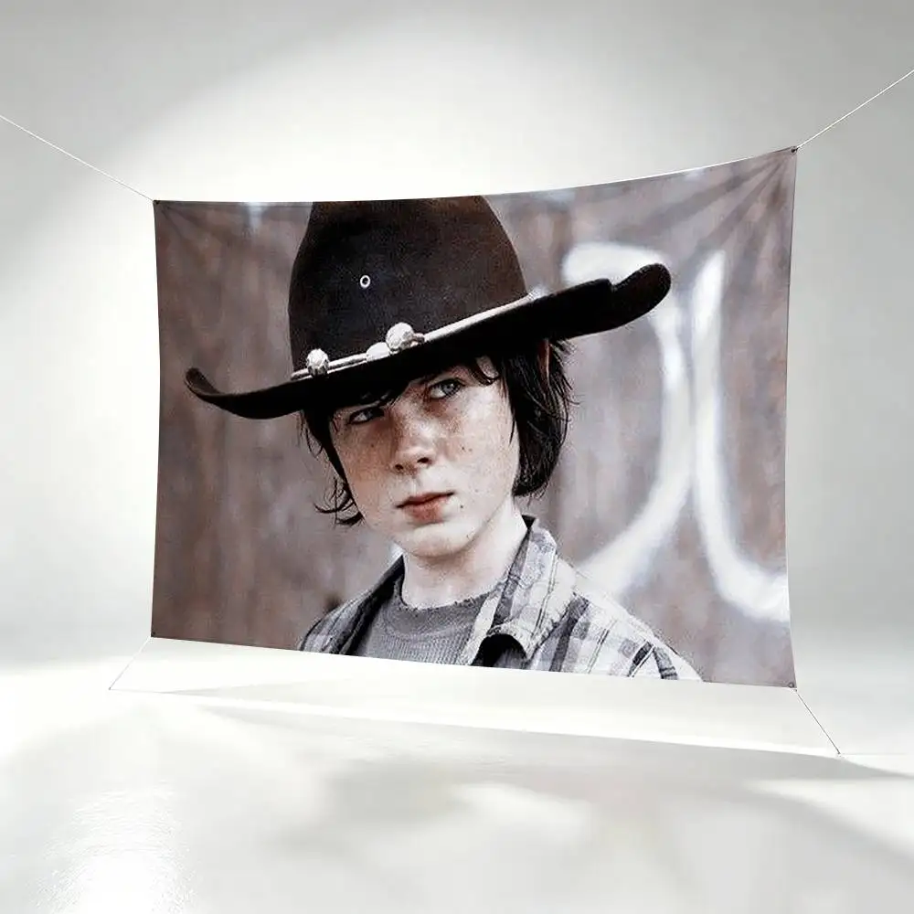 Carl G-Grimes The Walking Dead Flags Wall Hanging Background Art Banner for Bedroom Home Outdoor Decor