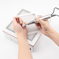 Strong Power Nail Salon Tools 60w Nail Dust Collector Manicure Suction Vacuum Cleaner For Professional Cleaning Dust Machine