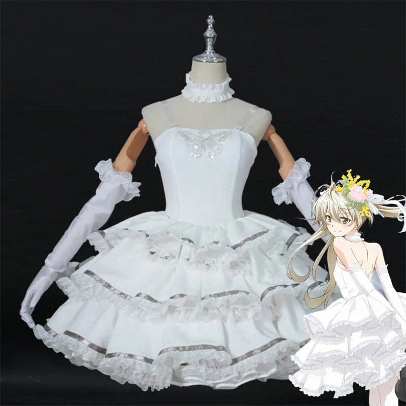 

Anime Yosuga No Sora Kasugano Sora Cosplay Costume Women Dress Lolita White Wedding Dress Uniform Masquerade Carnival Clothes